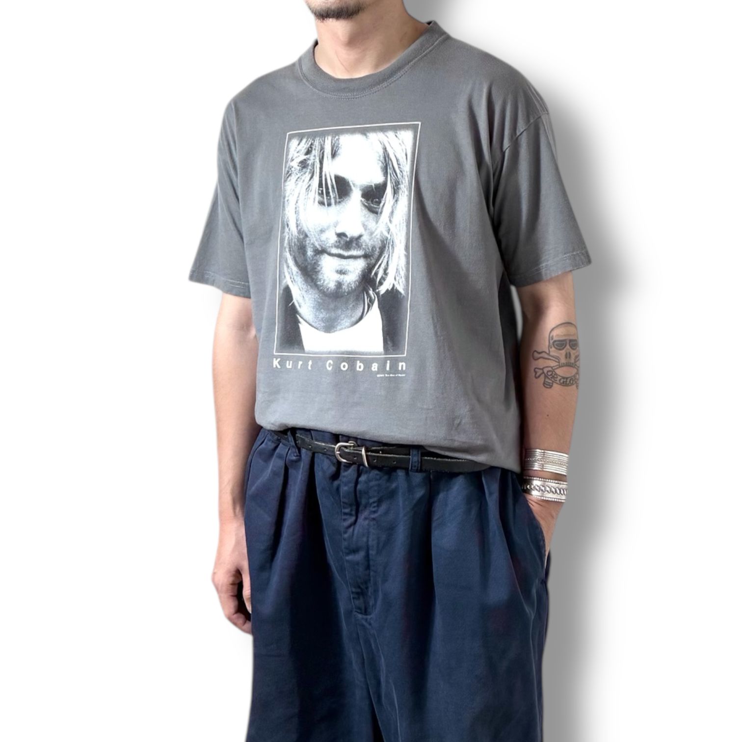 古着 00s カートコバーン ニルヴァーナ Tシャツ グレー L 当時物 