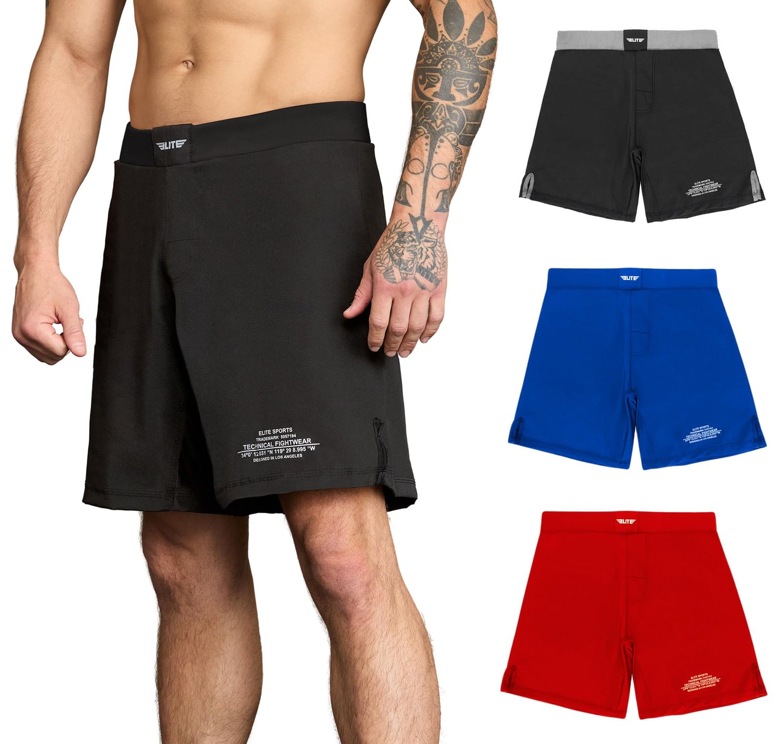 柔術 BJJ メンズ MMA ファイトショーツ ブラックジャックUFC BJJ ノーギ グラップリング 柔術ショーツ ブラック 3X-Large ブラック 3XL