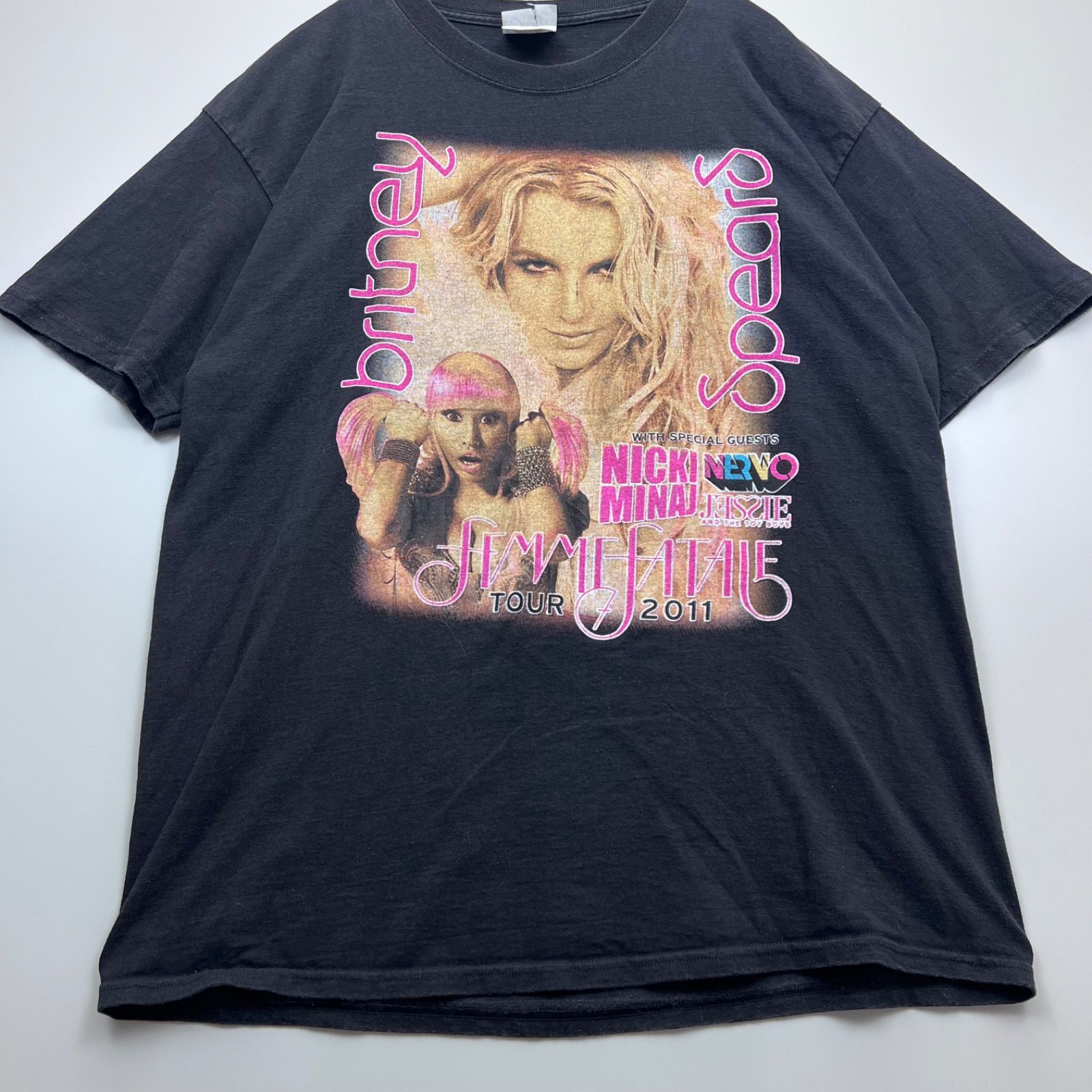 Britney Spears Nicki Minaj 2011 vtg Femme Fatale Tour tee t shirts 