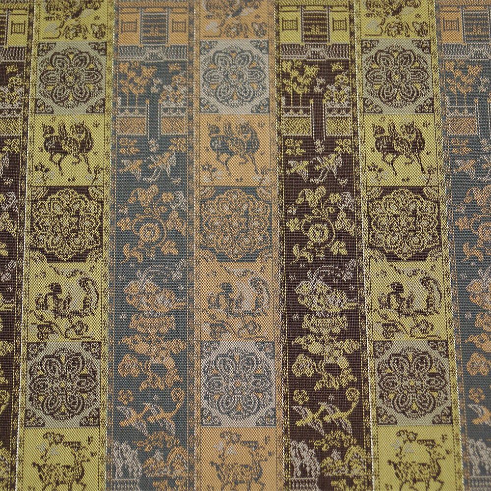 名古屋帯 龍村美術織物 開き名古屋帯 袋帯格 全通 紅牙瑞錦 鏡仕立  