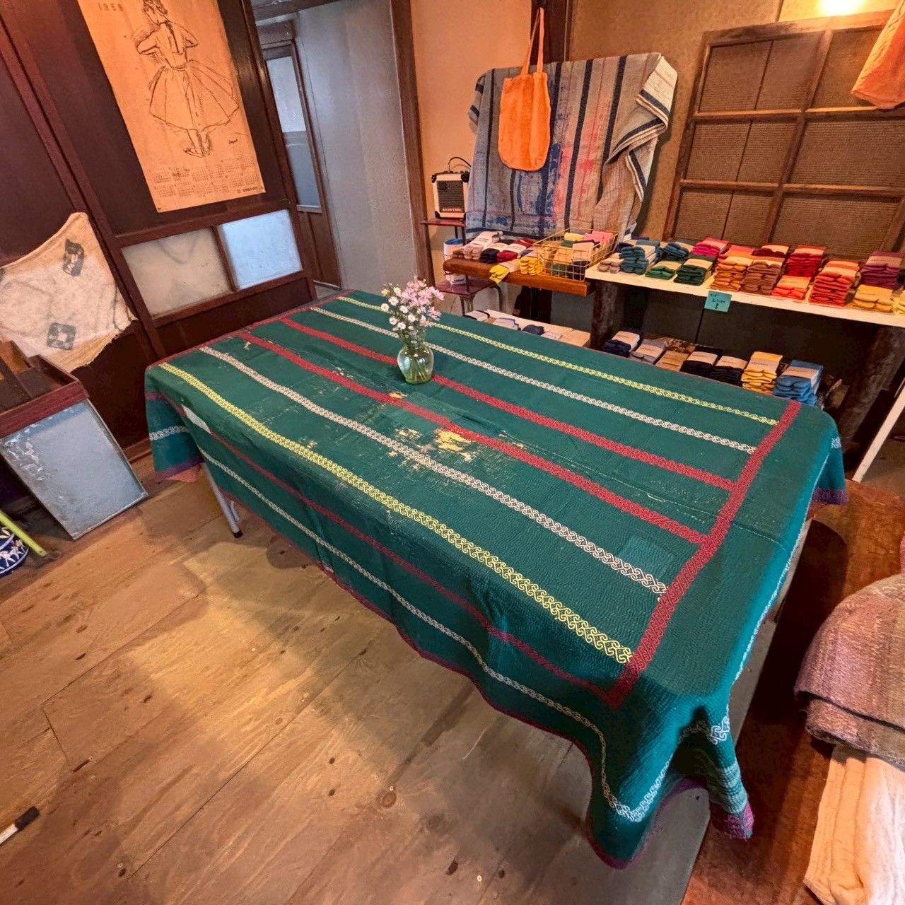 ハンドメイド ヴィンテージカンタキルト ラリーキルト インド製