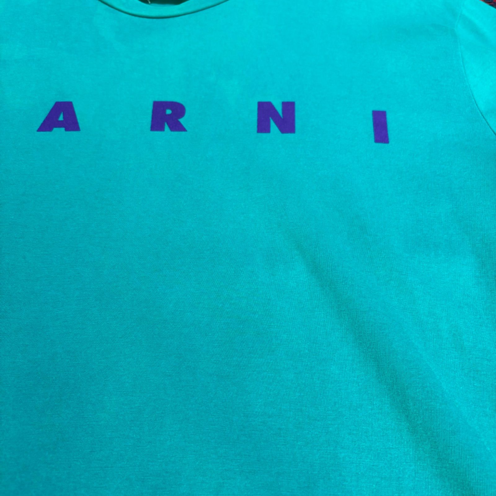 MARNI Tシャツ ロゴ エメラルドグリーン 48 イタリア製 - メルカリ