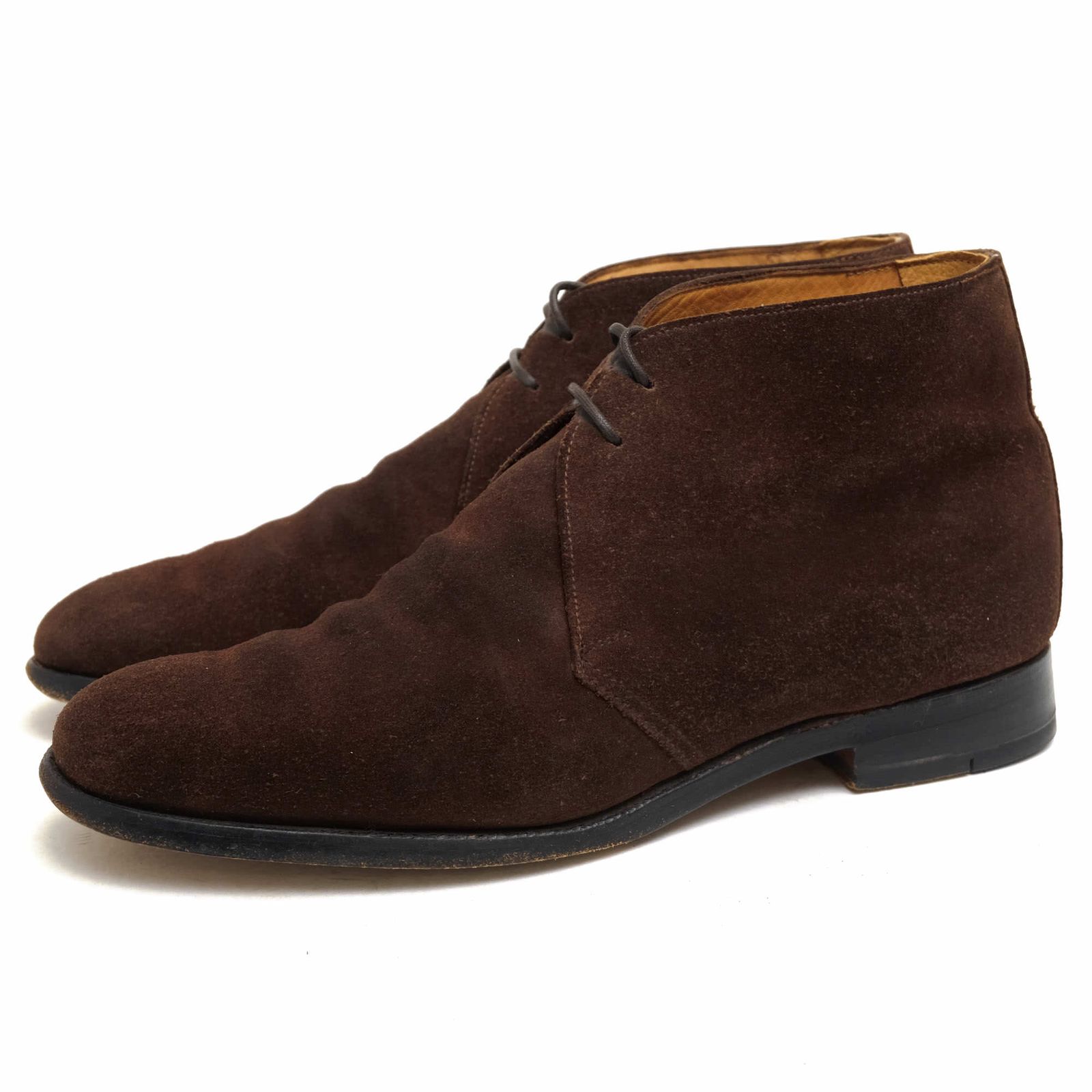 クロケット＆ジョーンズ／CROCKETT＆JONES チャッカブーツ シューズ 靴 メンズ 男性 男性用スエード スウェード レザー 革 本革 ダークブラウン 茶 ブラウン  CHERTSEY チャートシー グッドイヤー