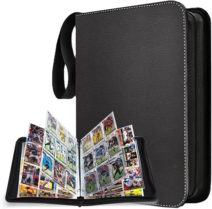 【在庫処分】Batone カードファイル，9つのポケットに900枚のカードを収納可能、50枚カードバインダー、PU 表面の防水性と耐摩耗性のクリップ、トレーディングカード バインダー、を集める スターカード コレクションファイル 誕生日・お正月・クリス