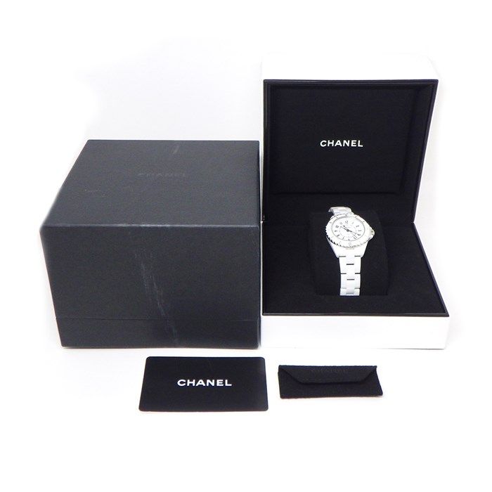 シャネル CHANEL 腕時計 J12 H5698 ホワイト文字盤 セラミック SS クオーツアナログ 【箱・保付き】 【中古】 並行輸入品】シャネル CHANEL J12 H5698 腕時計 ステンレススチール