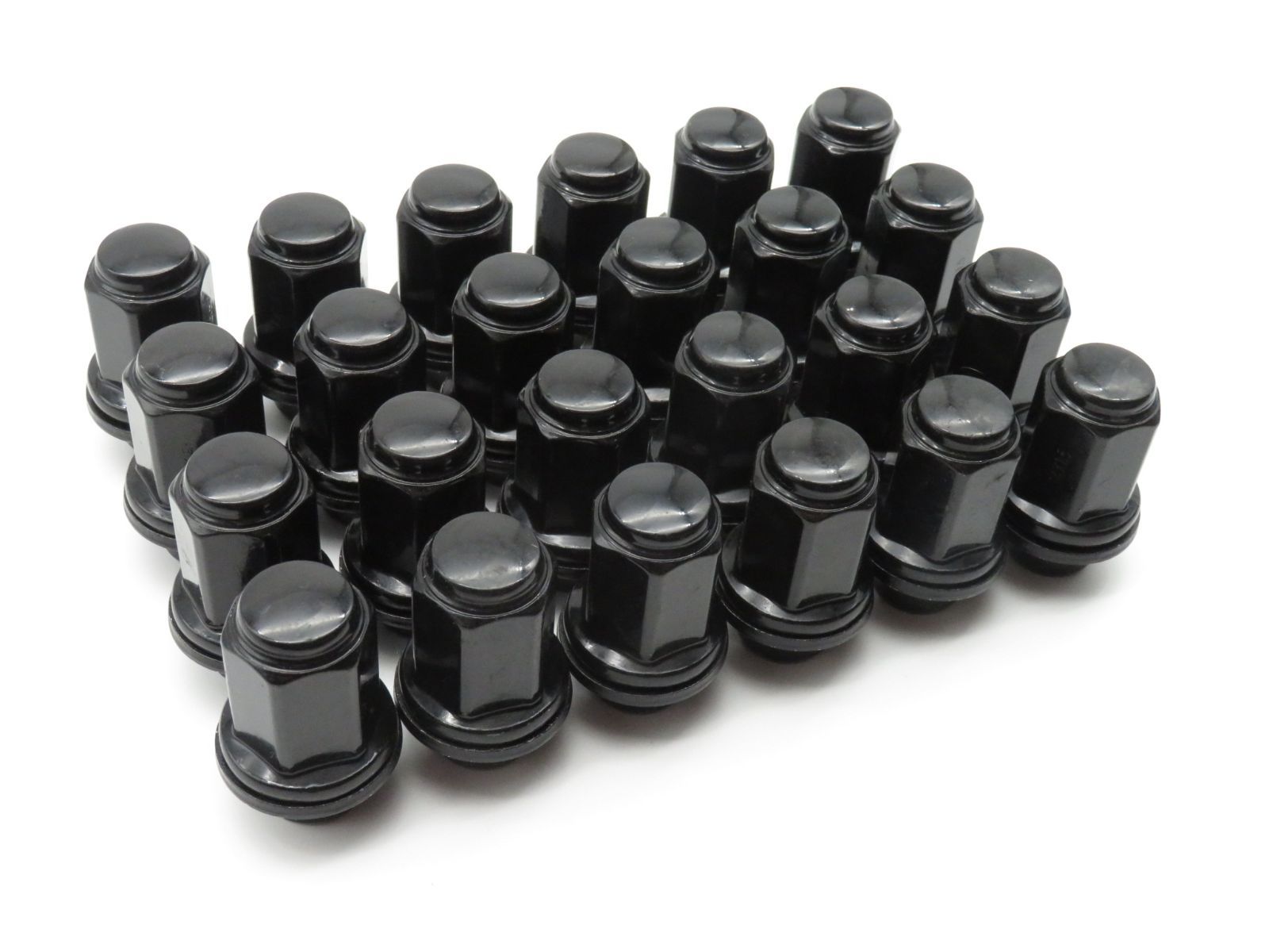 平座ナット　黒　ロング ナット　M14　P1.5　24個　21HEX　47㎜　純正ホイール対応　トヨタ　レクサス　ブラック　平面座