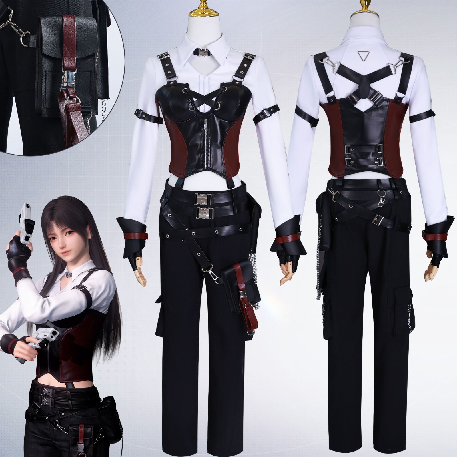 恋深空 ヒロインハンターさんのコスチューム ハンターパンツコスプレ 恋と深空 のセット