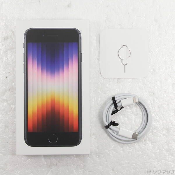 中古品〕 iPhone SE 第3世代 256GB ミッドナイト MMYJ3J／A SIM