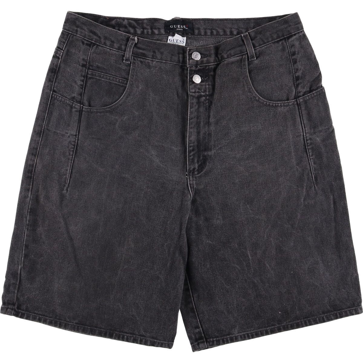 古着 90年代 ゲス Guess JEANS ブラックデニムショーツ ハーフパンツ メンズw37相当 ヴィンテージ|eaa587962
