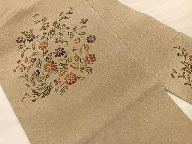 九寸名古屋帯　型染め　亀甲花文　草木手染　鬼しぼ縮緬　落款入り作家物？　着物a 楽天市場】平和屋本店□超希少 九寸名古屋帯 品川恭子 草花文