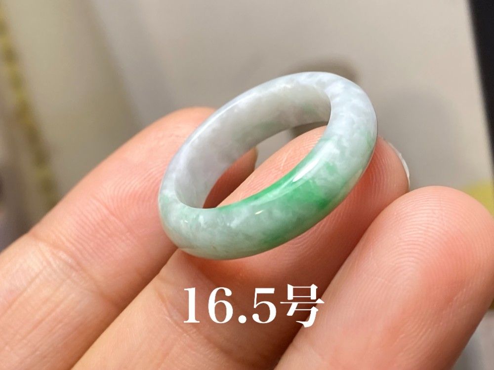 通販でクリスマス 16.5号 白底陽緑 美品 L10-40 ミャンマー産天然 本翡翠 A貨 アクセサリー