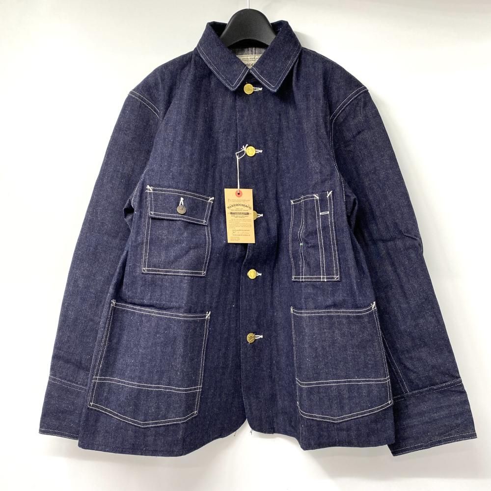 WAREHOUSE 2165 ヘリンボーン カバーオール サイズ40 インディゴ ウエアハウス 17