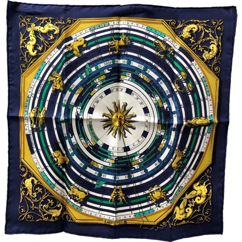 エルメス HERMES プチカレ40 スカーフ DIES ET HORE 占星術 HERMES エルメス プチスカーフ カレ40 DIES ET HORE 占星術