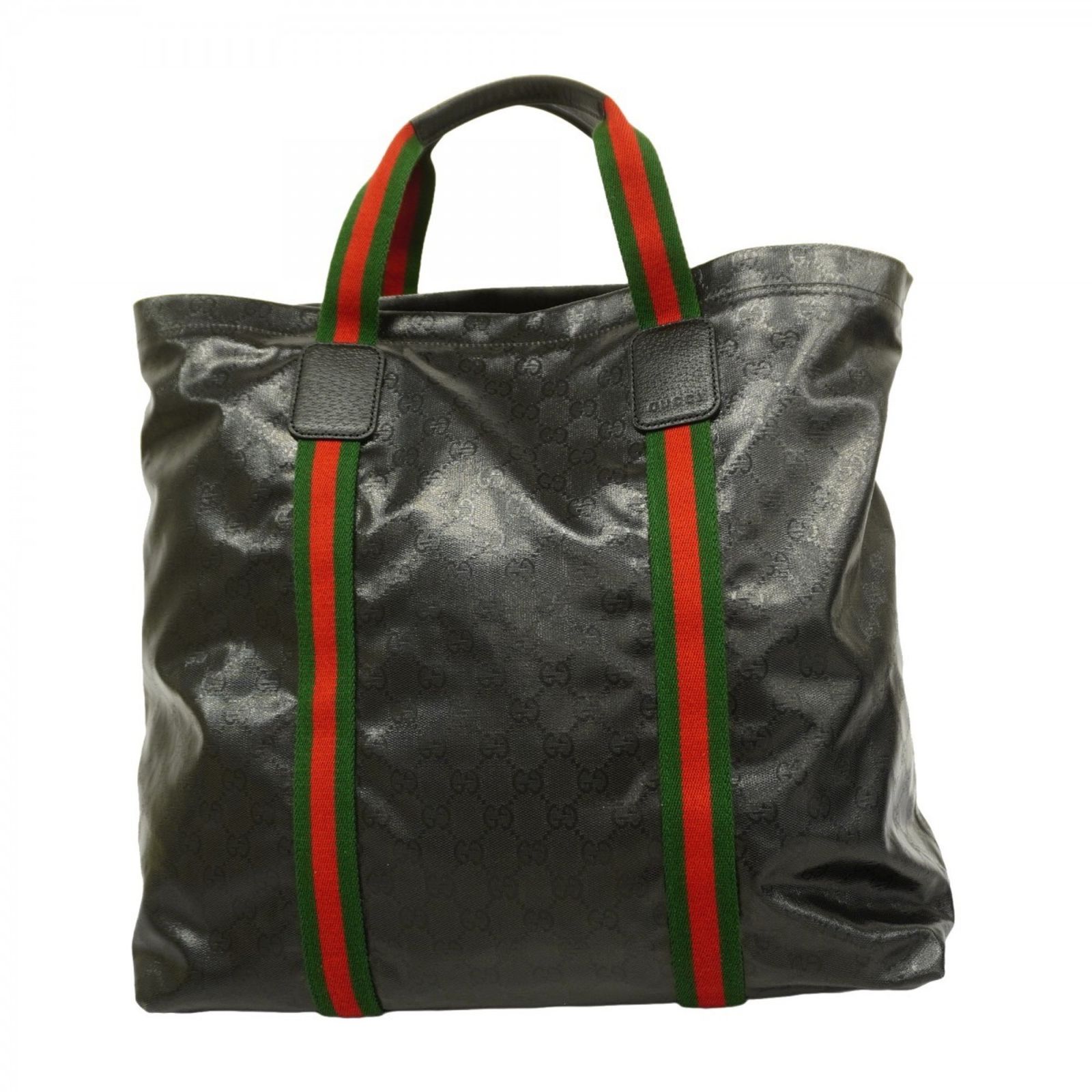 グッチ Gucci グッチ トートバッグ GGクリスタル シェリーライン 763287 コーティングキャンバス ブラック メンズ