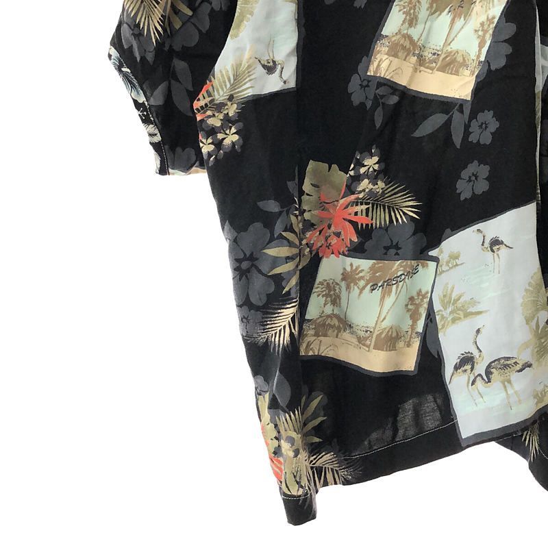 アロハシャツ　オープンカラーシャツ　77circa STYLEBLOCK シャツ 総柄オープンカラー開襟アロハシャツビジネス