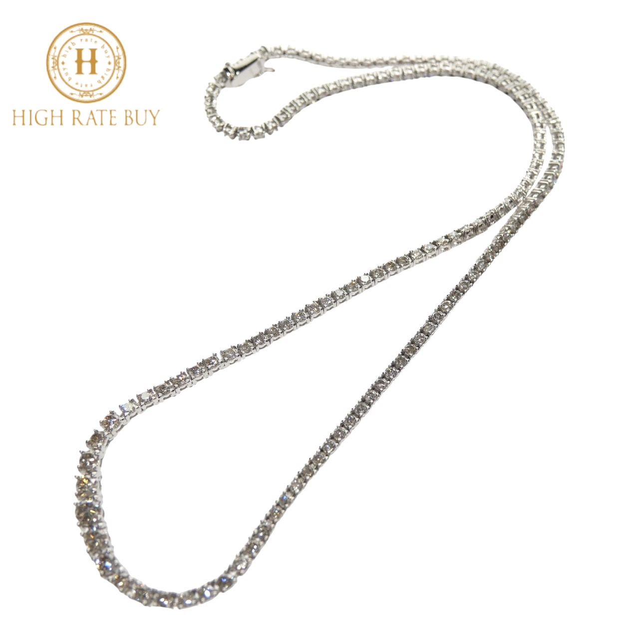 未使用品】テニスネックレス Pt850 プラチナ ダイヤモンドネックレス  