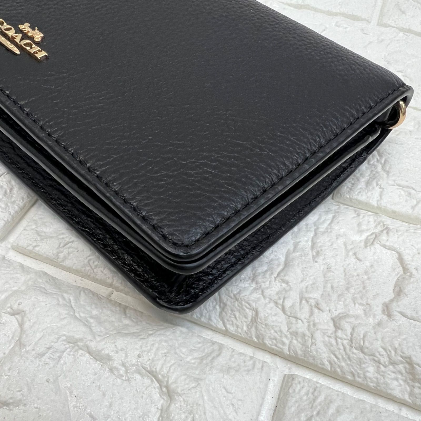 未使用保管品】COACH コーチ ショルダーウォレット 3037 レザー