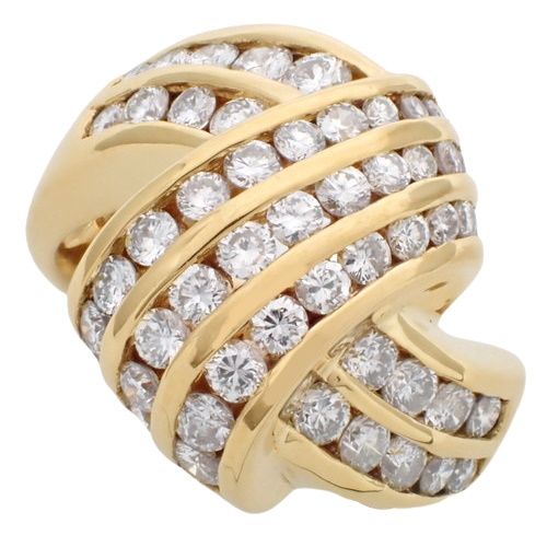 ノーブランドリング・指輪 パヴェダイヤモンドリング K18 イエローゴールド YG ゴールド金 40802053537