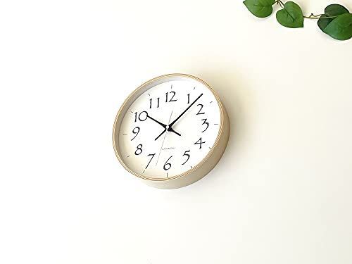 ライトブラック KATOMOKU plywood clock 20 電波時計 スイープ連続秒針