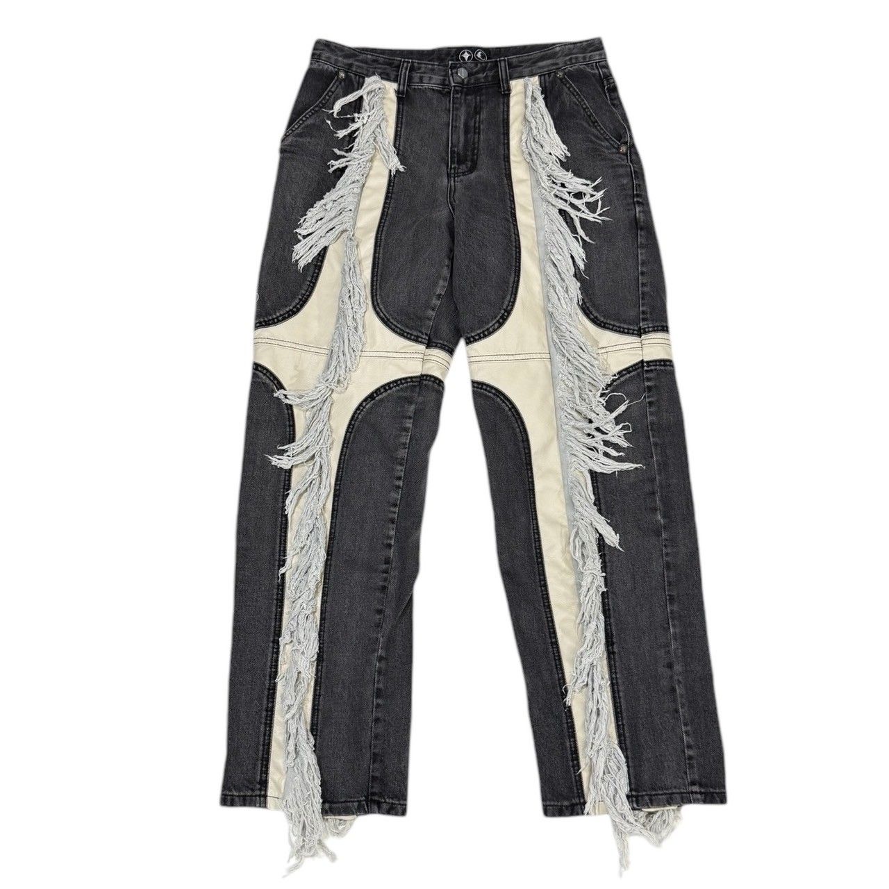 THUG CLUB サグクラブ Mohican Leather Denim Pants モヒカン