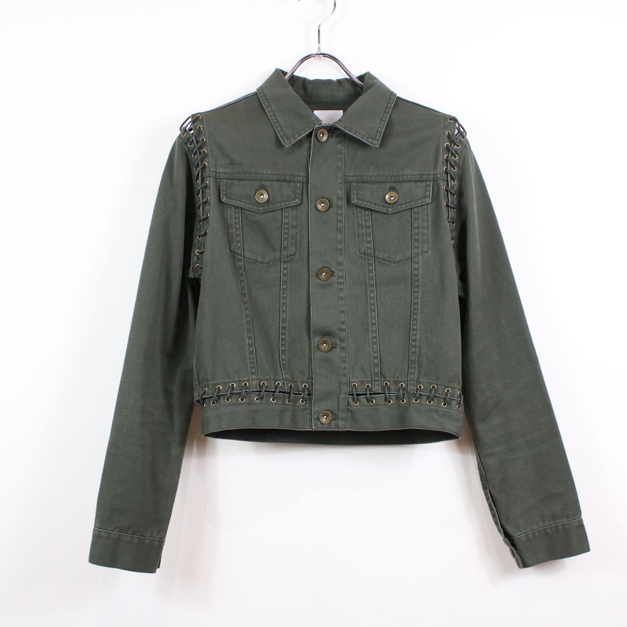 Ameri VINTAGE / アメリヴィンテージ | LACE UP CHIBI MILITARY JACKET 