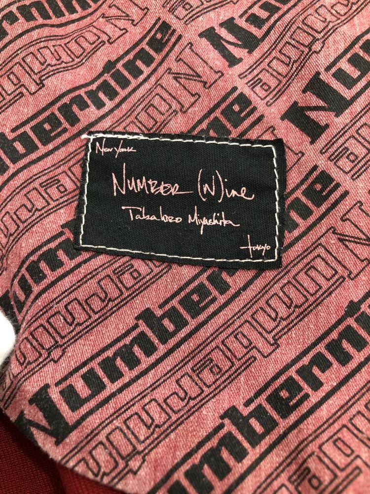 中古】NUMBER(N)INE 05ss ナイトクローラー期 ライダースパンツ 赤 