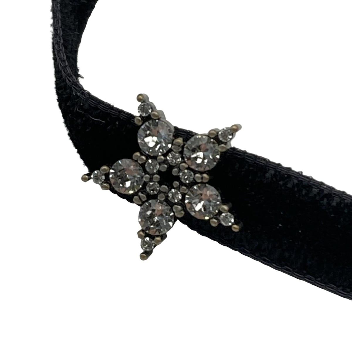 DIOR|ChristianDior ディオール|クリスチャンディオール チョーカー - 黒×シルバー×クリア スター 星