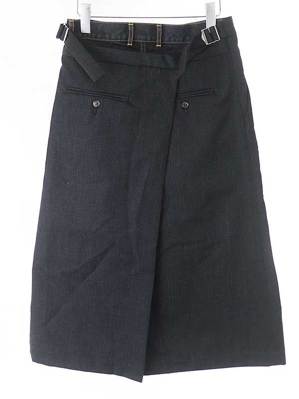 INSCRIRE アンスクリア 22AW Chalk Strie Layerd Skirt チョーク