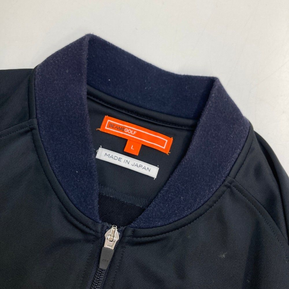 BEAMS ビームス ゴルフ ハーフジップ 長袖 Tシャツ ベロア調 レッド M BEAMS ビームス ゴルフ ハーフジップ 長袖 Tシャツ ベロア調 レッド M