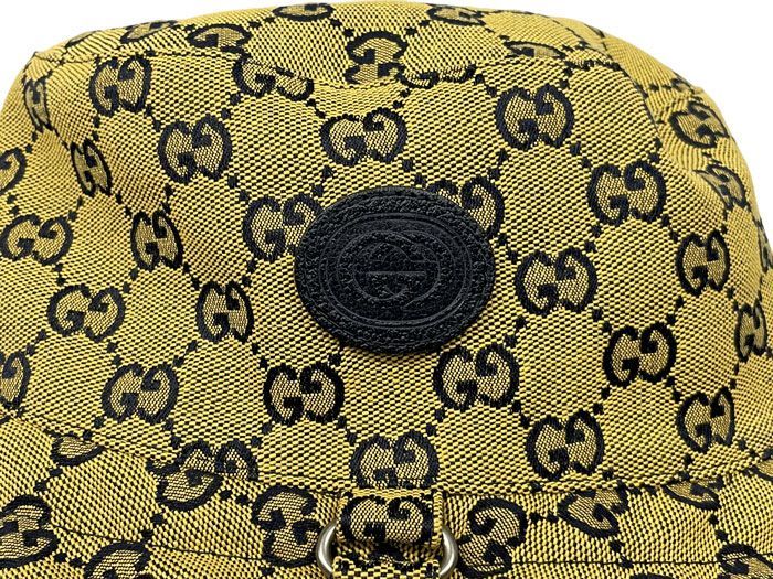 GUCCI GGパターン バケットハット ネイビー GUCCI - グッチgucciデニムGG柄バケット ハット帽子ブルー青い