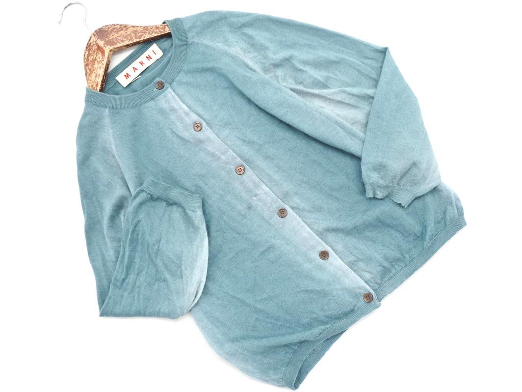 Marni カシミヤ混カーディガン MARNI マルニ カシミヤ混 カーディガン size42/緑