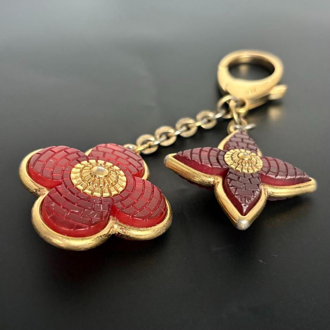 LOUIS VUITTON ルイヴィトン ビジューサック モザイク キーホルダー M66258 チャーム バッグチャーム フラワー 花モチーフ