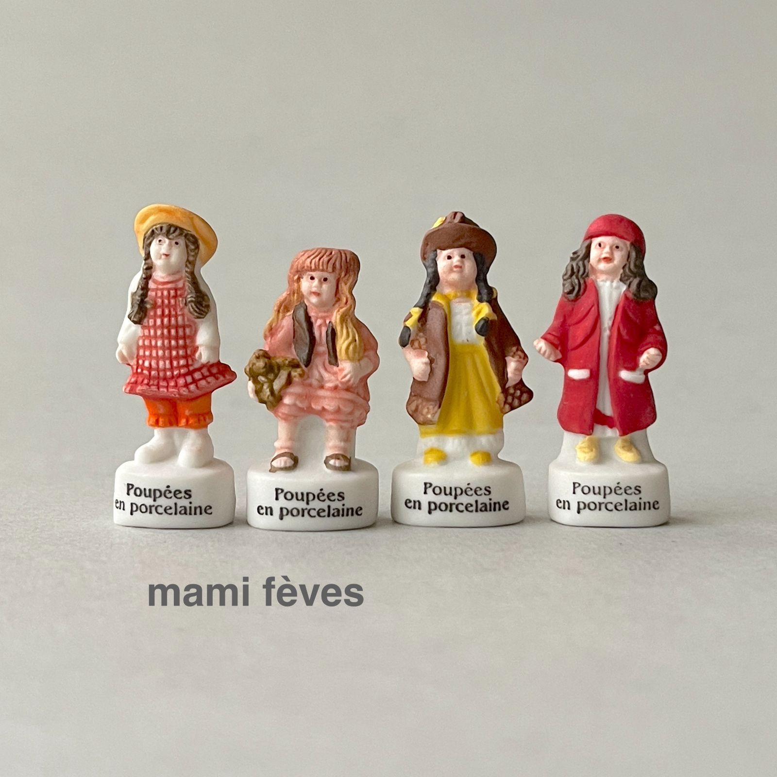 フェーヴ ポーセリン・ドール 8個 磁器の人形たち フランス フェーブ