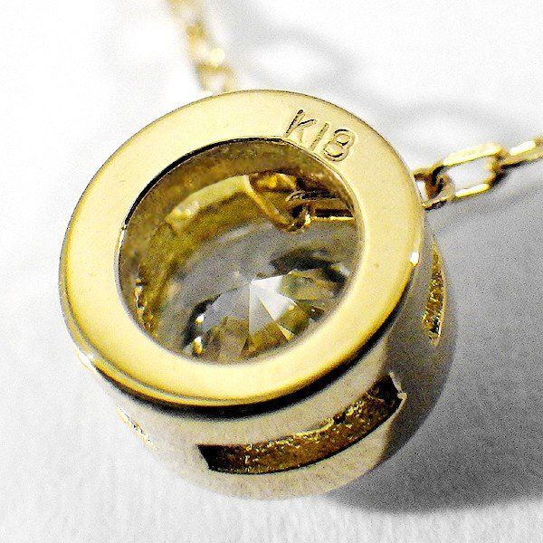 K18 天然ダイヤモンド　0,18ct ネックレス　2グラム K18 ダイヤモンド ネックレス 天然ダイヤ バイザヤード 0.2Ct