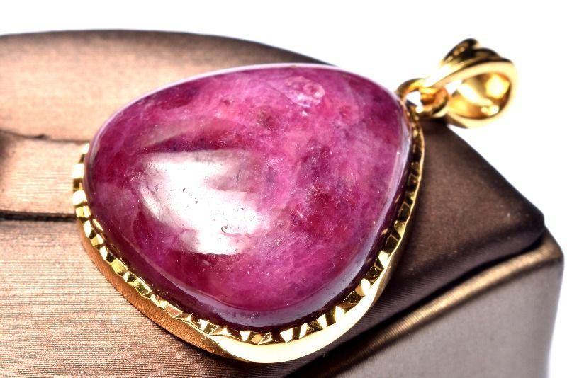 1点物】シルバー925◇高品質 スタールビー 26x24mm ドロップ