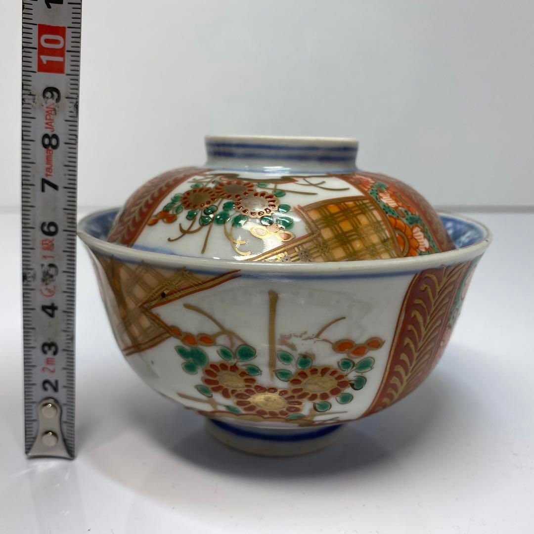 古伊万里 染錦 蓋茶碗10客 直径10.8cm 東H6-0531①タカチ - メルカリ