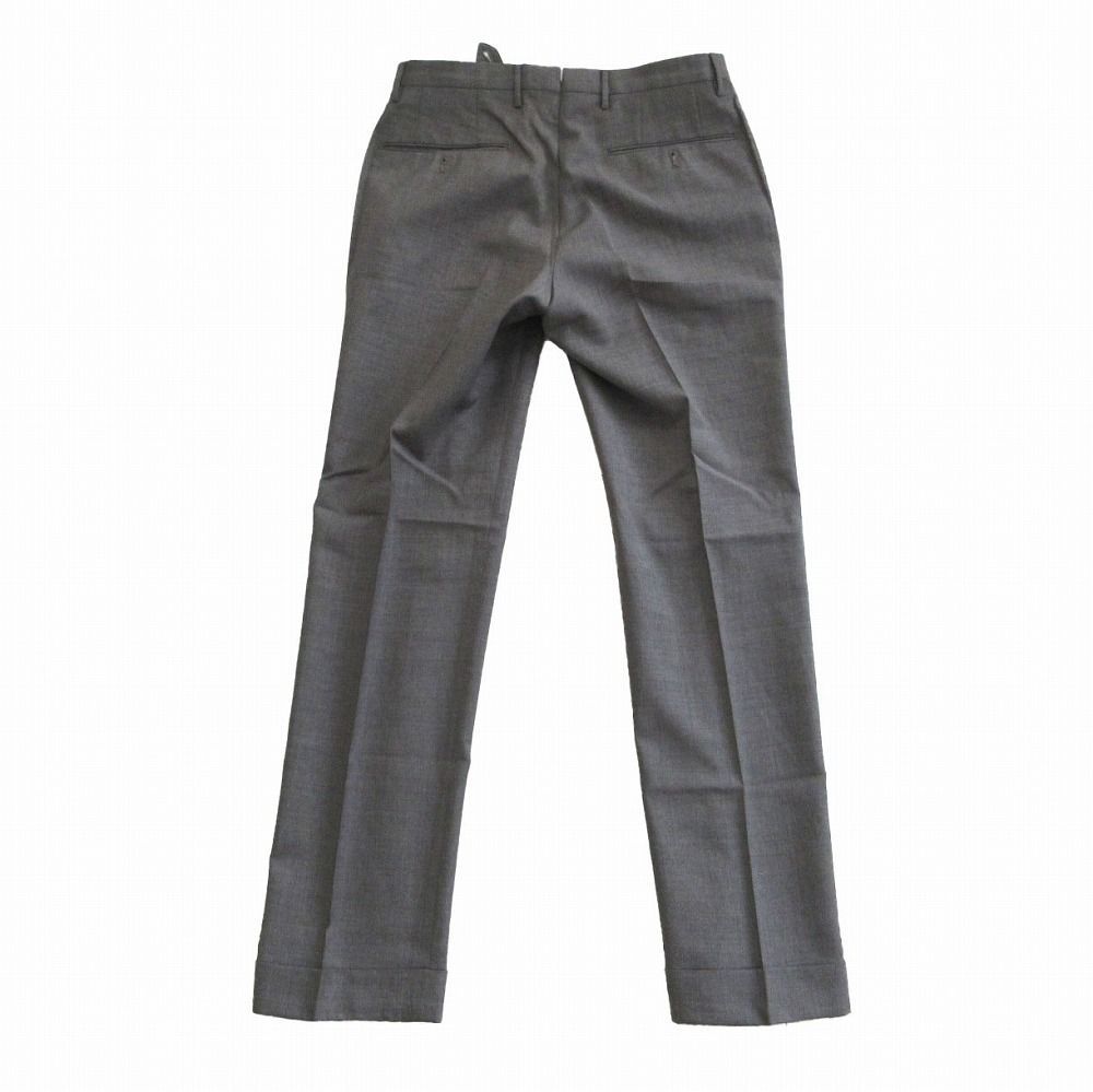 【美品】INCOTEX SUPER100'S 1タック ウール スラックス 48 インコテックス INCOTEX スラックス 48 グレー ウール スーパー100