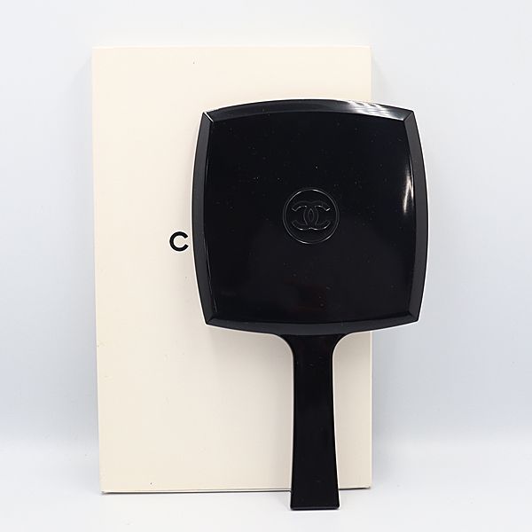 美品 箱付き シャネル 手鏡 ブラック レディース OGH 2000000 NSK