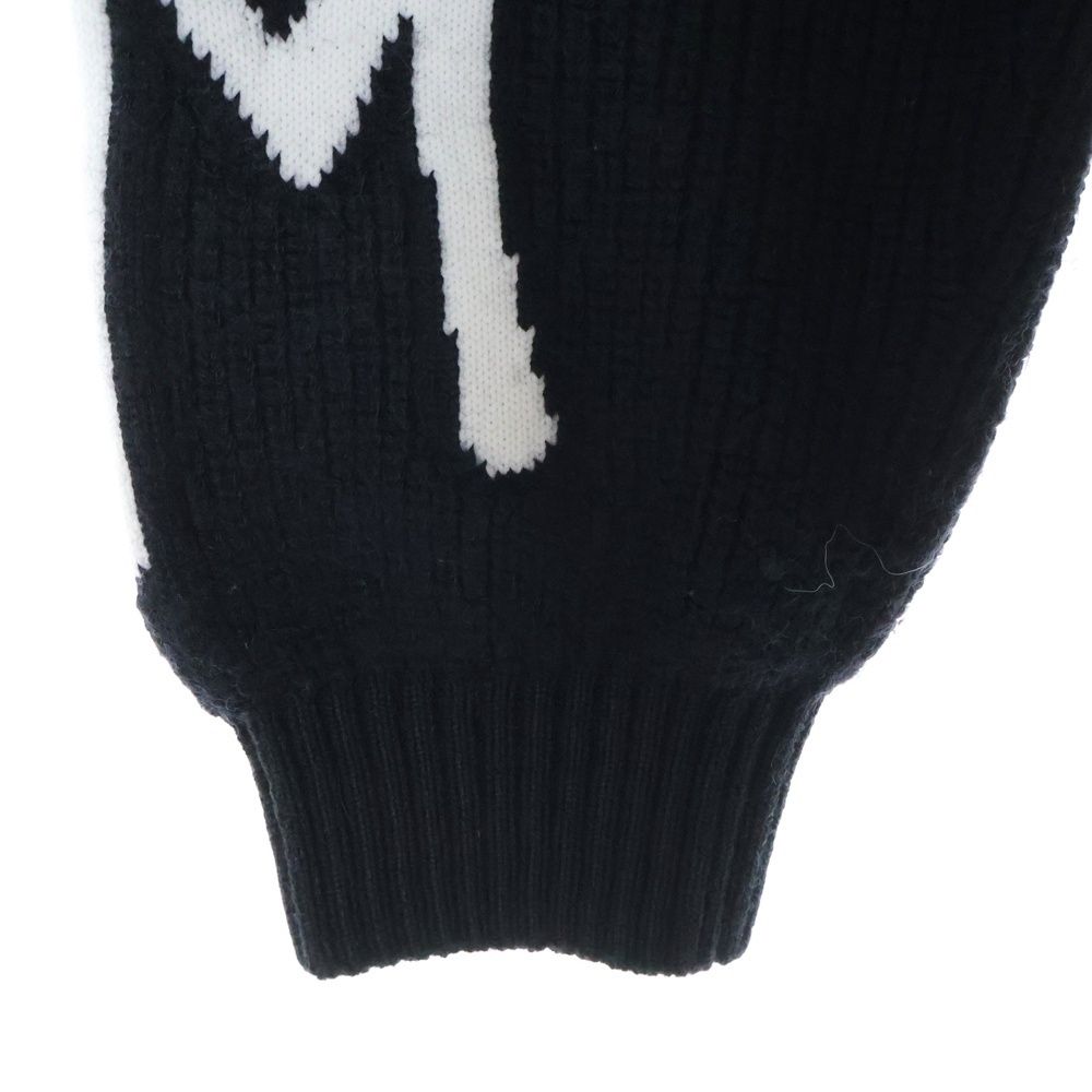 MSGM エムエスジーエム ロゴ総柄ニット MSGM (エムエスジーエム) ロゴデザインニット セーター ブラック