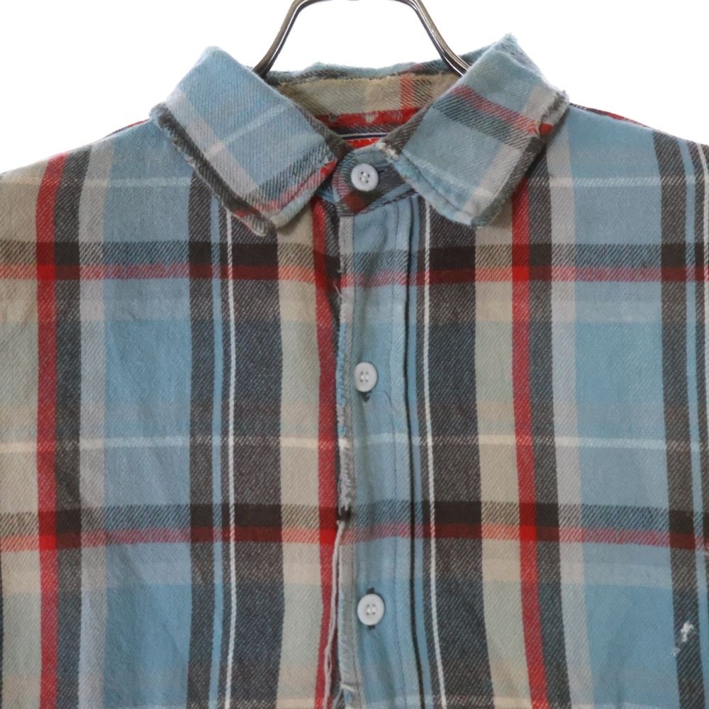 SAINT MICHAEL (セントマイケル) 25SS FLANNEL SHIRT ダメージ加工