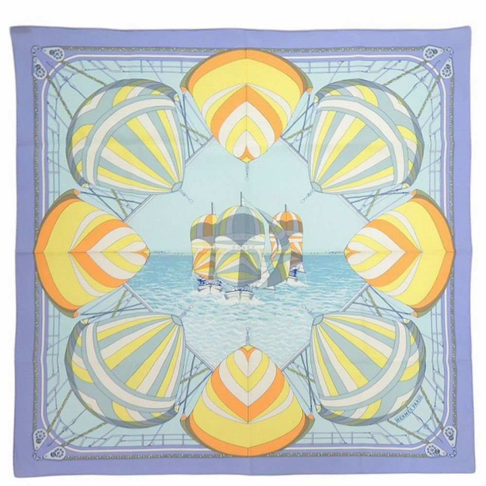 エルメス カレ70 SPINNAKERS スピンネーカー シルク パープル スカーフ 0191 HERMES