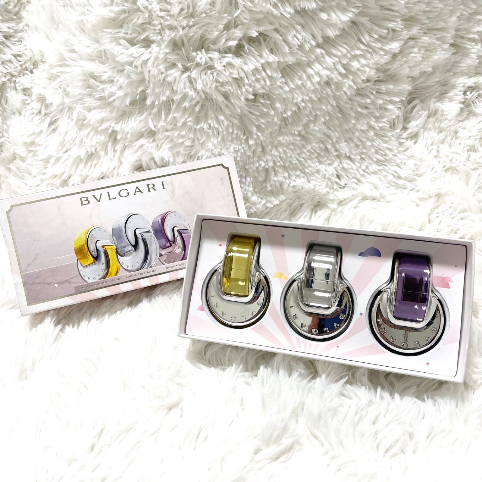 【数量限定品】ブルガリ オムニア カプセル エディション15ml×3 色鮮やかな花束のような虹色のブルガリ「オムニア カプセル