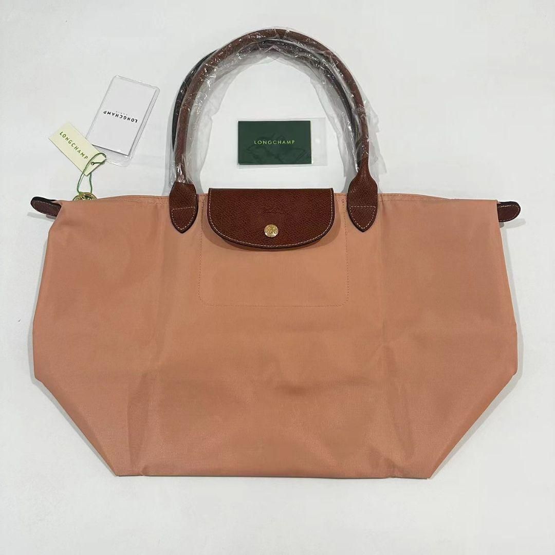 新品 Longchamp ロンシャン トートバッグ 肩掛け サーモンピンク