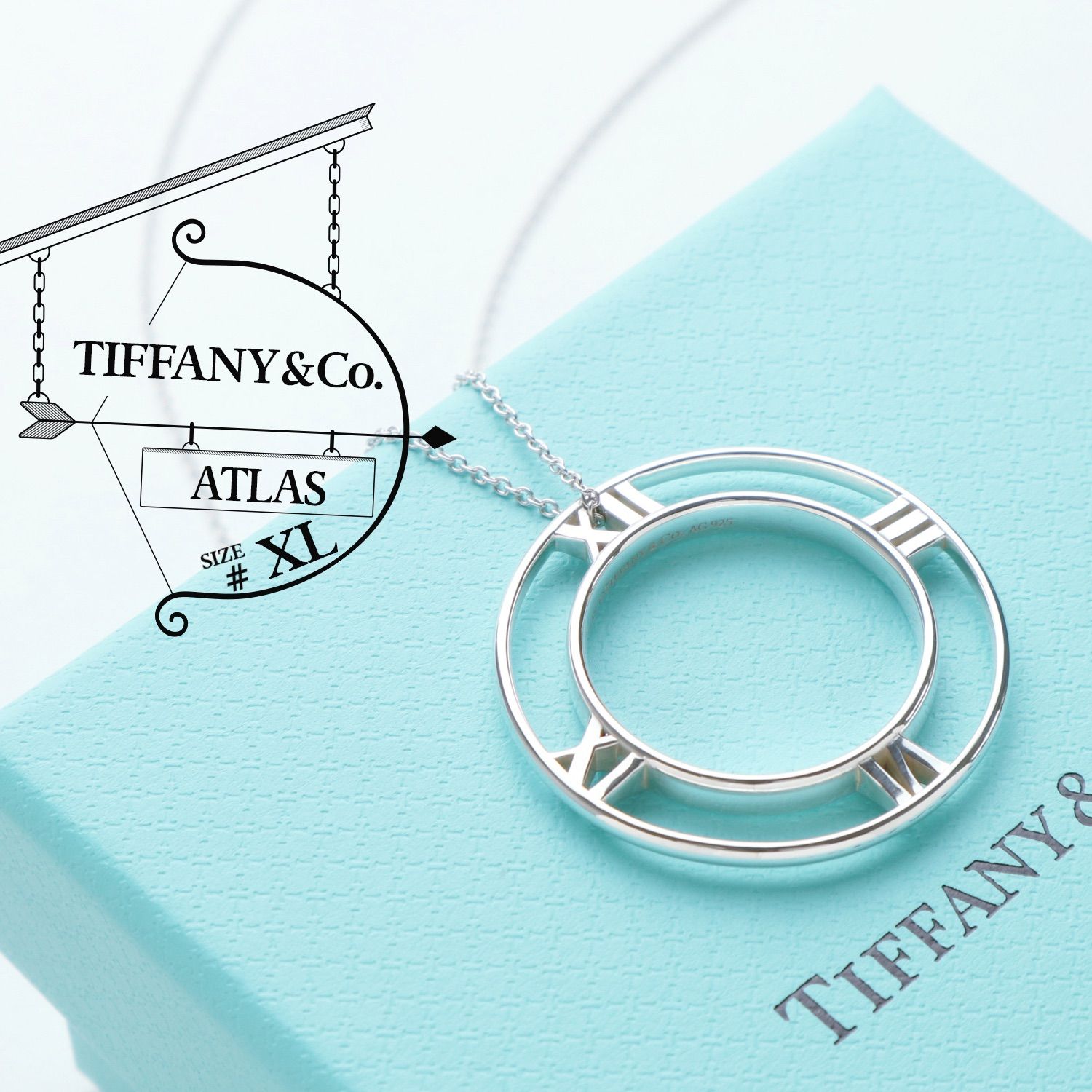 極美品 TIFFANY ティファニー アトラス サークル XL ネックレス