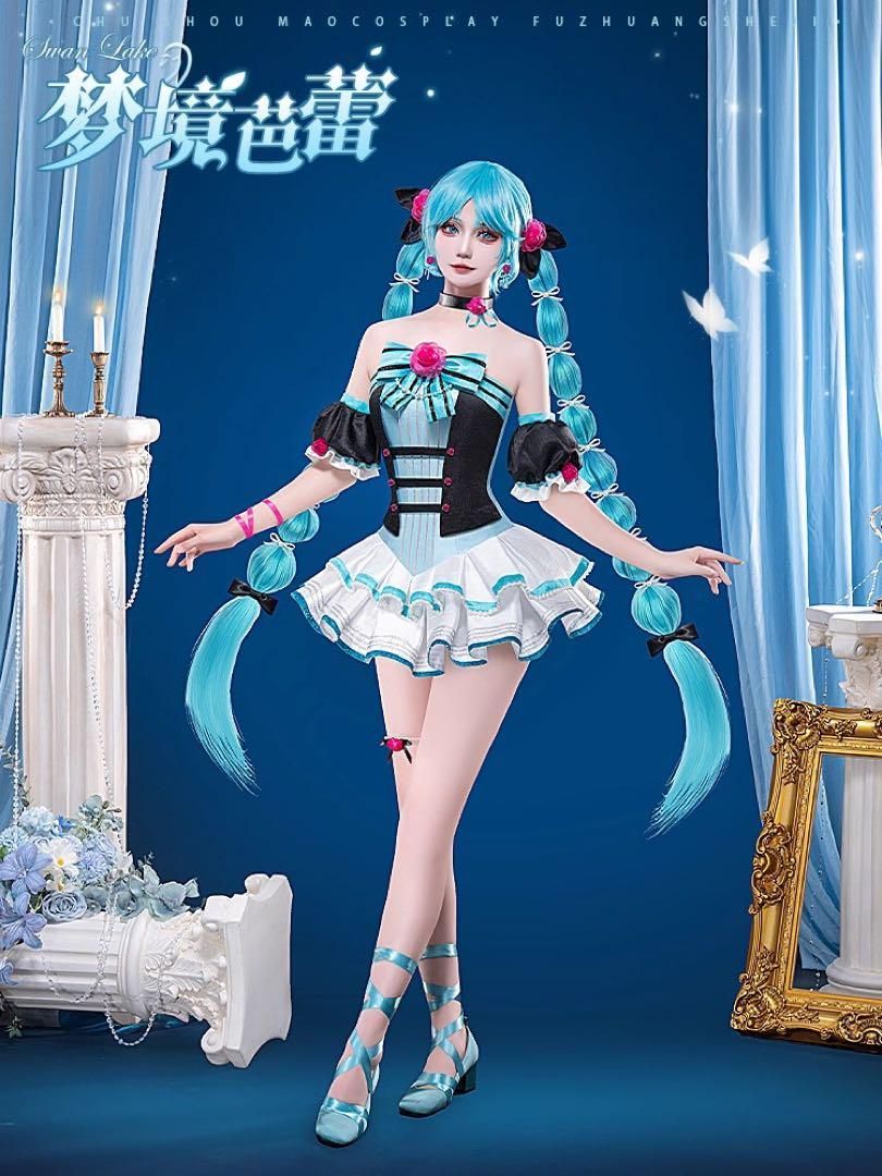 初獣猫 初音ミク 白鳥の湖 黒鳥 コスプレ衣装 ウィッグ?靴追加可 初獣猫 初音ミク 白鳥の湖 黒鳥 コスプレ衣装 ウィッグ?靴追加可
