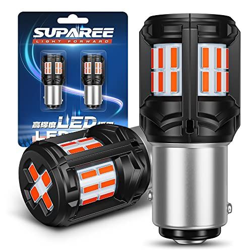 S25ダブル球_レッド SUPAREE S25 led ダブル レッド s25 LED テールランプ ブレーキランプ s25 爆光 DC12V 国産車対応 180度段違い キャンセラー内蔵 ハイフラ防止 バルブライト レッド 2個入り