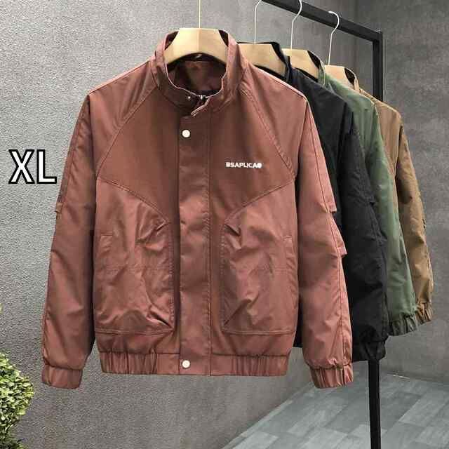 XL 秋冬 コーデ メンズ 服 シンプル ファッション オシャレ 大人 かっこいい 大きいサイズ ストリート 紳士服 バーガンディ ハイエンド ジャケット 韓国スタイル トップス スリム