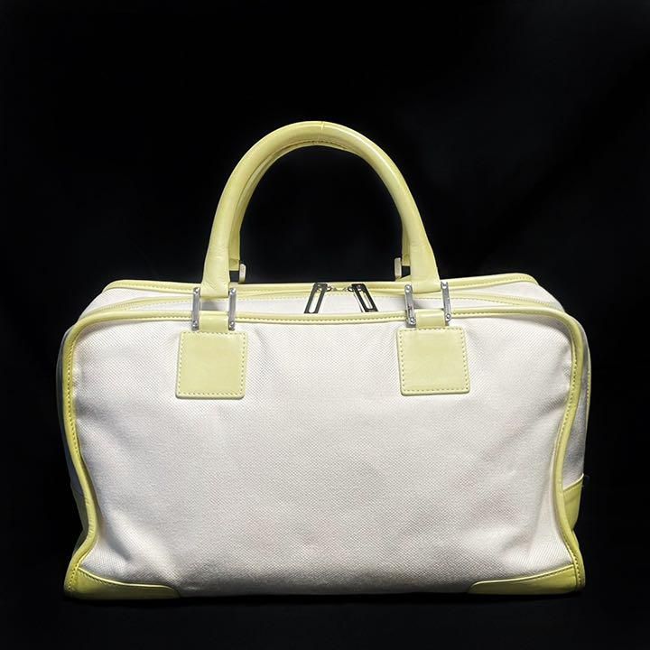 LOEWE ロエベ アマソナ 36 ハンドバッグ キャンバス アナグラム カデナ 