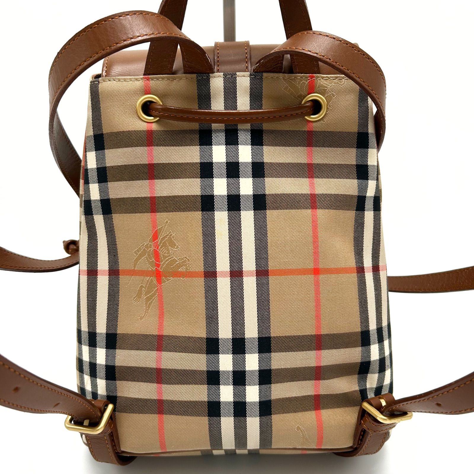 美品 BURBERRY バックパック キャンバス ノバチェック シャドーホース ◎ 希少品 極美品 Burberry バーバリー リュック バックパック