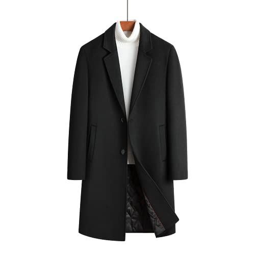 Artcons メンズ コート チェスターコートウール 中綿入り 暖かい ロング丈 通勤 紳士服 冬コート オシャレ ビジネスコート